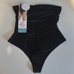 Assets By Spanx Black High-Waisted Thong